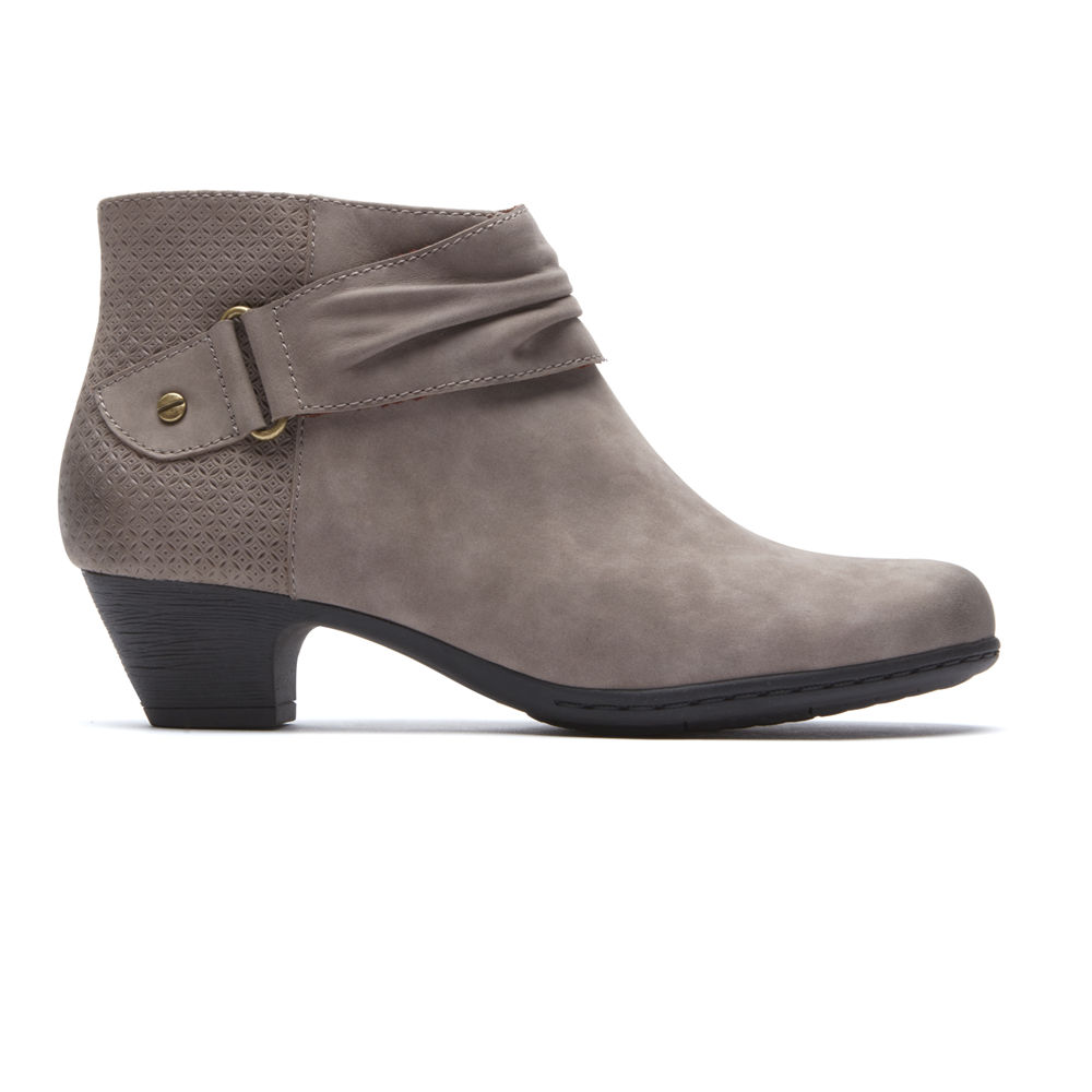 Botas Rockport Mujer Mexico - Brynn Rouched Grises - PDFXM1869